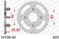 AFAM Tandwiel Achterzijde Staal 42T - 420
