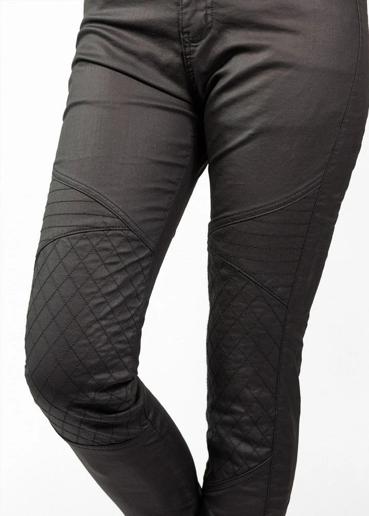 John Doe Betty Biker Jeggings Zwart Motorbroek - Afbeelding 4
